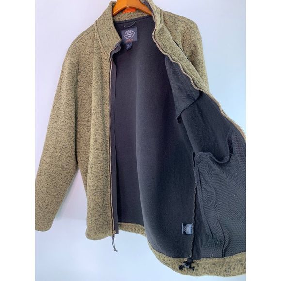 Men’s St. John’s Bay active wear jacket marled zip XL 6170 Performance Wind Rain - Picture 5 of 8